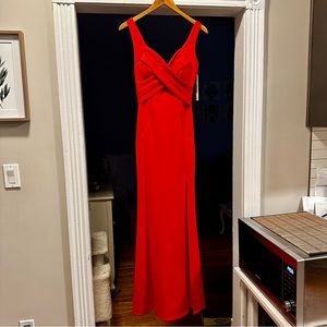 Red Mermaid Prom Formal Dress